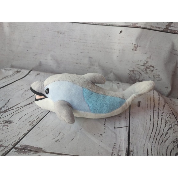 Dolphin Stuffed Animal Plush Turks And Caicos 7 Inches - Picture 3 of 4